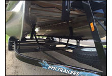 installing load guides on pontoon trailer